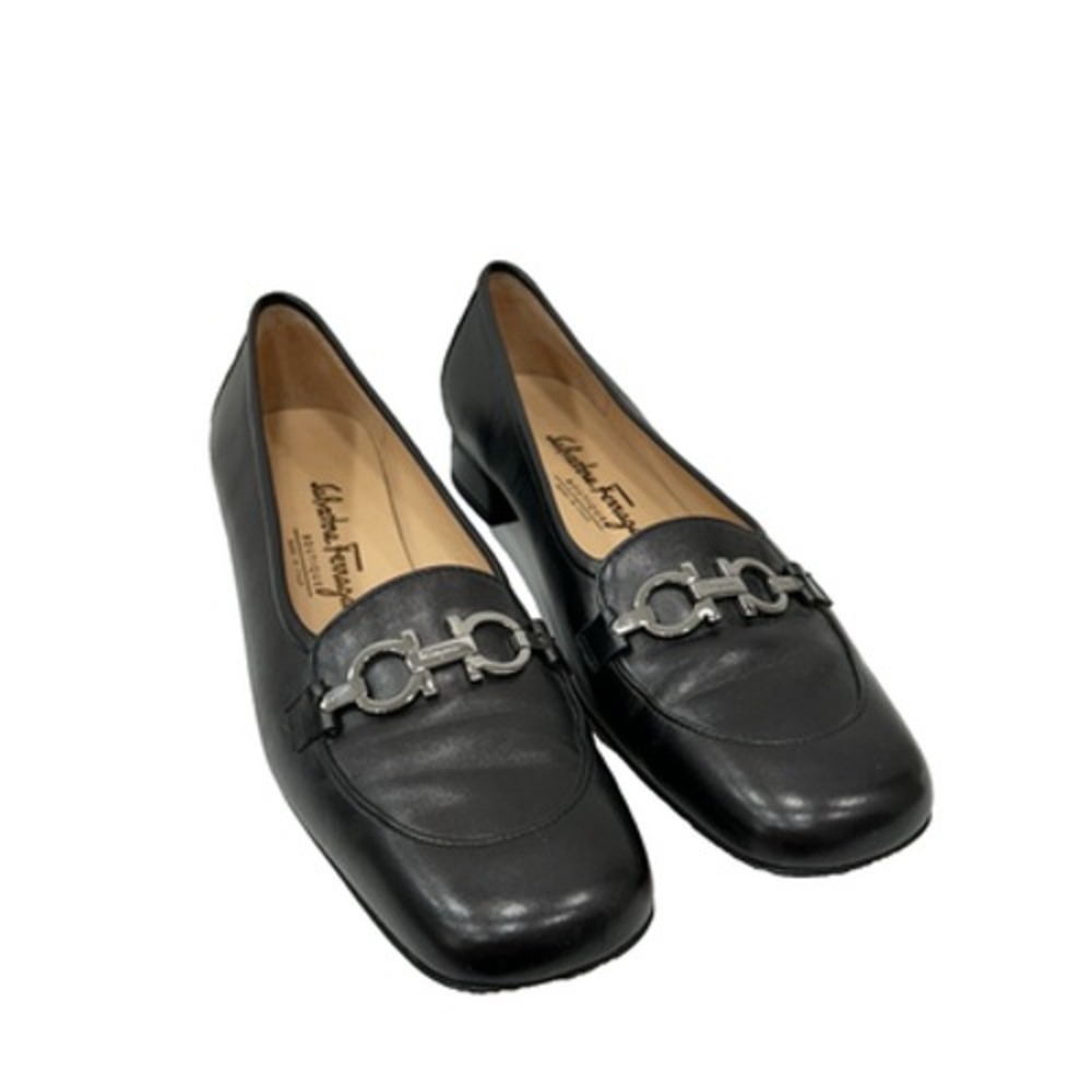 Salvatore Ferragamo Black Leather Bit Loafers for Women AA (Narrow)